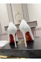 Czółenka Christian Louboutin I Love Kate z Kryształowym Стразовым sercem Nappa White CL
