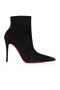 Christian Louboutin Kate Max Booty 100mm Niskie buty Velvet d ' Or w kolorze Czarnym