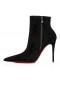 Christian Louboutin Kate Max Booty 100mm Niskie buty Velvet d ' Or w kolorze Czarnym