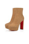 Christian Louboutin Loo Booty 130 Mm Niskie buty Veau Velours Lionne
