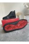 Buty Christian Louboutin Lou Spikes 2 Z Wysokim Piszczelą Z Cielęcej Skóry Z Monogramem-Żakardowe Czarny