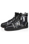 Buty Christian Louboutin Louis Z wysokiej piszczelą z Cielęcej skóry w kolorze Czarnym Christian Louboutin Shoes
