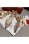 Christian Louboutin Buty na płaskiej podeszwie Mechante Reine z PVC z kolcami i welur Veau Różowy