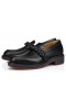 Лоферы Christian Louboutin Urbino Moc z plecionej skóry Cielęcej w kolorze Czarnym