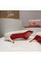 Czółenka Christian Louboutin Kate 70 mm Z Lakierowanej skóry Cielęcej Biały CL