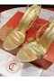 Sandały Christian Louboutin Rosalie 100 Mm z Opalizującym skóry ze Złotym металликом