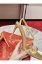 Sandały Christian Louboutin Rosalie 100 Mm z Opalizującym skóry ze Złotym металликом