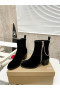 Christian Louboutin Yoz The Lips Boot 70 mm Aksamitne Czarne buty Christian Louboutin