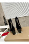 Christian Louboutin Yoz The Lips Boot 70 mm Aksamitne Czarne buty Christian Louboutin