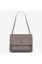 Torebka Saint Laurent Medium Niki Bag Szary Z жатой skóry Torebka Saint Laurent