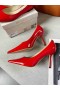Czółenka Jimmy Choo Love 85 z Cielęcej skóry z Logo JC Koloru Czerwonego