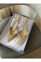Czółenka Jimmy Choo Saeda 85 mm Z Zamszu Z Ozdobą W postaci Kryształów Cielisty