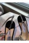 Zamszowe czółenka Jimmy Choo Saeda 85 mm Z Ozdobą w postaci Kryształów w Kolorze Czarnym
