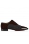 Derby Christian Louboutin AC Greggo Z Cielęcej Skóry, Tkanki Tresse Provence I Welur Veau Ciemno-brązowy Kolor