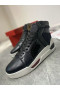 Buty Christian Louboutin Loubikick Z Wysokiej Piszczelą Z Cielęcej Skóry W Kolorze Czarnym