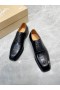 Christian Louboutin Capitano Oxford Z Cielęcej Skóry z Wytłoczonym pod Krokodyla w Kolorze Czarnym