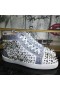 Christian Louboutin Lou Pik Wysokie buty Pik Ze skóry Pytona Biało-szary