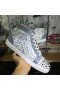 Christian Louboutin Lou Pik Wysokie buty Pik Ze skóry Pytona Biało-szary