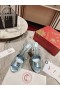 Christian Louboutin Me Dolly 100-milimetrowe Klapki-Bermudy z Metalizowanej skóry