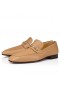 Christian Louboutin Mj Moc Лоферы Męskie Ze skóry Cielęcej Cuoio Buty Christian Louboutin