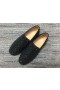 Лоферы-слипоны Christian Louboutin Pik Boat Z ćwiekami, Czarne buty CL