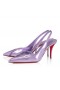 Czółenka Christian Louboutin Posticha 80 mm sznurowane Specchio Ze skóry i PVC Parme