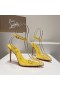 Christian Louboutin czółenka Spikoo 100 mm z PVC i skóra Żółty CL