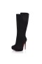Christian Louboutin buty Zamszowe Kozaki do kolana Bianca Botta 140 mm CL Buty