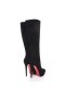 Christian Louboutin buty Zamszowe Kozaki do kolana Bianca Botta 140 mm CL Buty