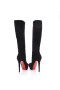 Christian Louboutin buty Zamszowe Kozaki do kolana Bianca Botta 140 mm CL Buty
