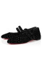 Christian Louboutin Buty Sweet Jane Plum Z Dżetów, Aksamitne Czarne Buty Christian Louboutin