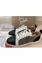 Szare aksamitne buty Christian Louboutin z niskim dachem Louis Junior Orlato Version