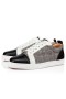 Szare aksamitne buty Christian Louboutin z niskim dachem Louis Junior Orlato Version