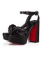 Platformy Christian Louboutin Movide Brio 130 mm Czarny/lin Black Nappa