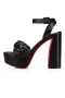 Platformy Christian Louboutin Movide Brio 130 mm Czarny/lin Black Nappa