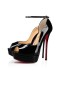 Platformy Christian Louboutin przez Cały Kurczak 150 mm Czarny Lakierowany