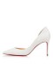 Czółenka Christian Louboutin Iriza 85 mm ze skóry Bianco