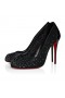 Christian Louboutin Bridiela Una Strass 100 Mm Pumps Strass Mesh And Patent Calf Leather Black