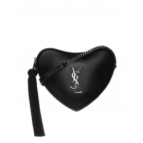 Torba na ramię z czarnej monogram Saint Laurent w kształcie Serca Torby Saint Laurent
