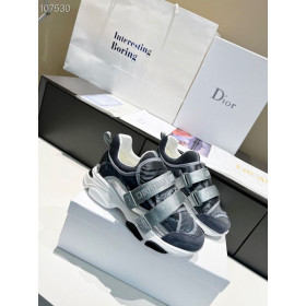 Buty Dior D-WANDER Z Szarej tkaniny technicznej Z Skośnym nadrukiem