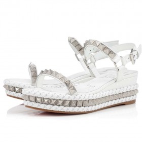 Christian Louboutin Pyraclou ÐÑпадÑилÑи 60 mm z TÄczówki skóry w kolorze BiaÅym CL
