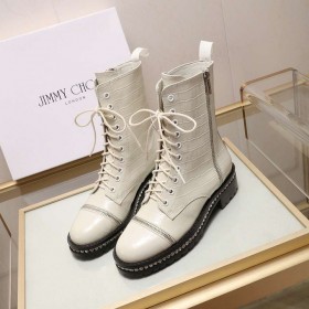 Botki Jimmy Choo Z ozdobą w postaci kryształów Biały