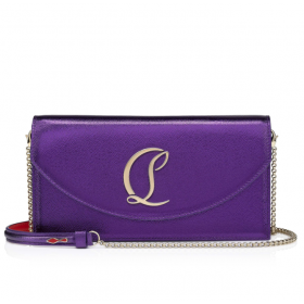 Kopertówka Christian Louboutin Loubi54 CL Z Monogramem Fioletowy Christian Louboutin Torby