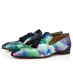 Лоферы Christian Louboutin Officialito Z Poly-satyna z nadrukiem "Melancholia" Multicolor