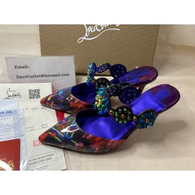 Pompy Christian Louboutin 85 mm Vers Multi/Multi mix Ab/Patent lin El