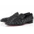 Christian Louboutin Dandelion Strass Eternity Loafers Suede Leather with Strass Black