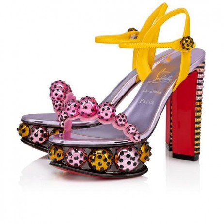 Christian Louboutin Atmospherica 130 Mm Sandale Aftersun Tipărite Piele Nappa Multicolor
