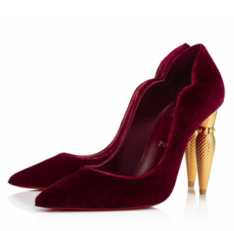 Christian Louboutin Lipchick Pompe de 100mm Catifea Roșie Christian Louboutin Magazin