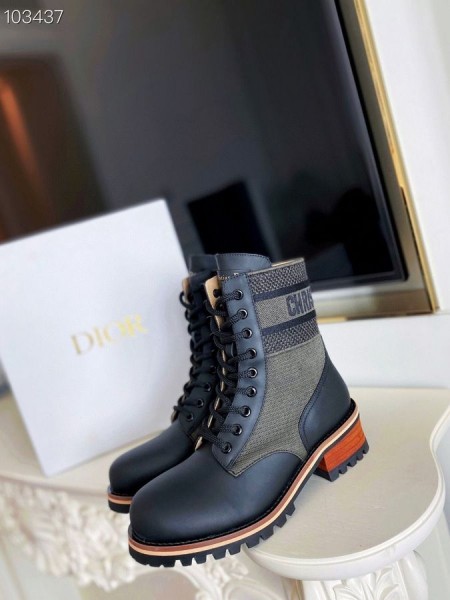Dior D-Major Glezna Cizme Taupe Tehnice Tesatura Piele De Vițel