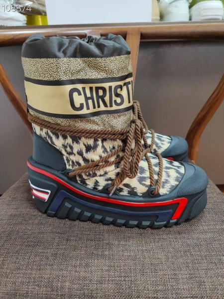Dior Snow Ankle Boot Brown Dior Oblic Nailon Lucios
